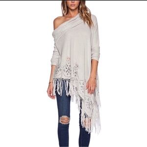 NEW Free People Temptress Cowl Sweater GREY Large
